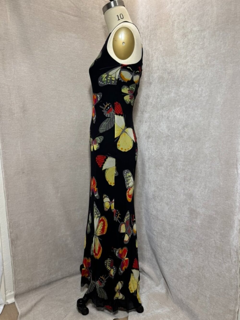 Vintage 1990s Cache Butterfly Halter Dress - Picture 9 of 12